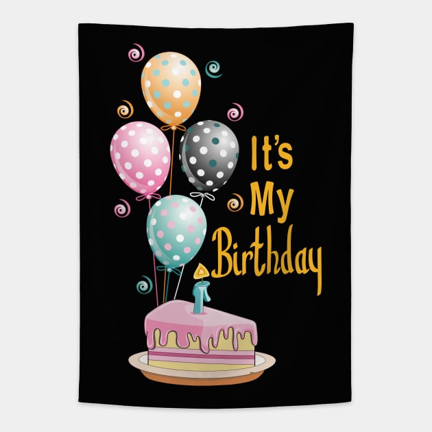 It's My Birthday Tapestry by Designoholic