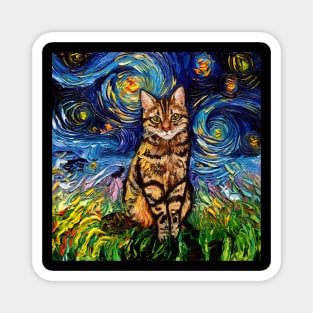 Brown Tabby Night Magnet