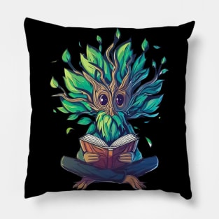 Cute Shepherd of trees reading book Pillow