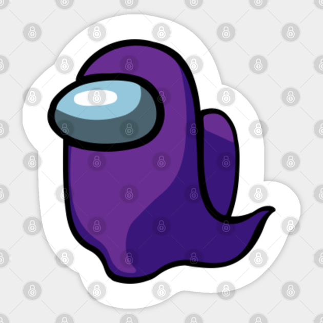 Among Us Ghost Crewmate Purple Halloween Among Us Crewmate Sticker Teepublic