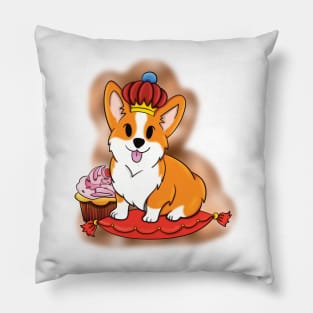 King Corgi Pillow