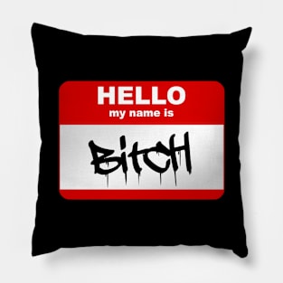 Hello my name is Bitch Pillow