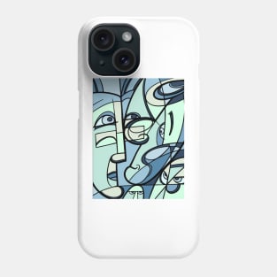 portrait cubism Phone Case