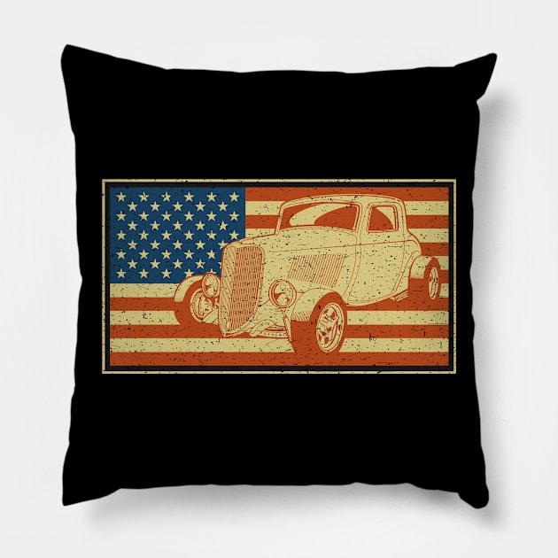 Vintage Hot Rod Pillow by RadStar