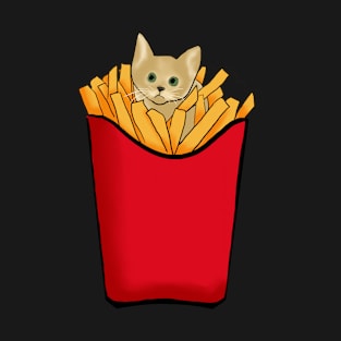 Adorable kitten in the french fries T-Shirt