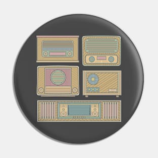 Yellow Classic Radio Pin