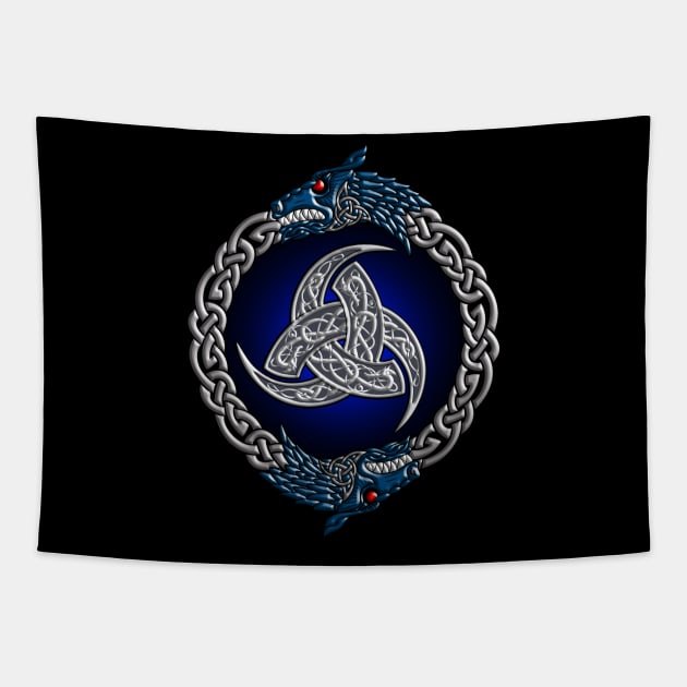 TRIPLE HORN OF ODIN 2 (Dragon) Tapestry by GardenOfNightmares