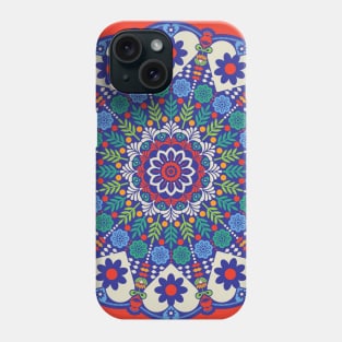 Colorful Hearts & Flowers Mandala Phone Case