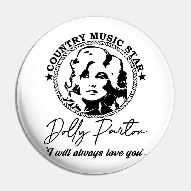 Dolly Parton Country Music Star Pin by artbooming