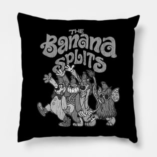 banana splits vintage distressed Pillow