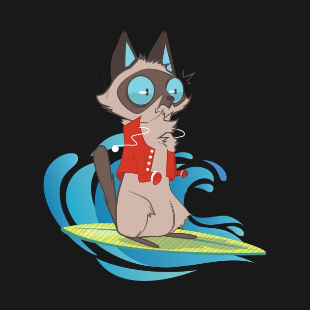 Funny Surfing Cat by avshirtnation