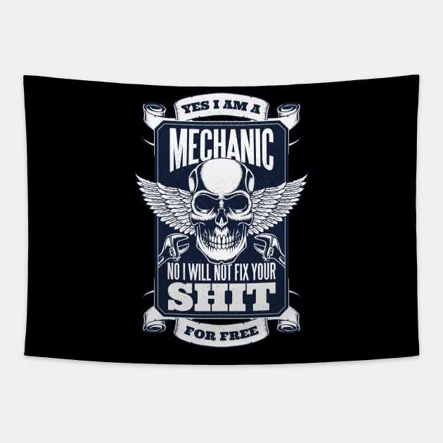 Yes I am a mechanic Tapestry by madeinchorley