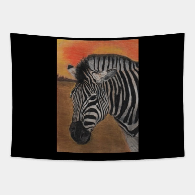 Zebra Tapestry by teenamarie23art