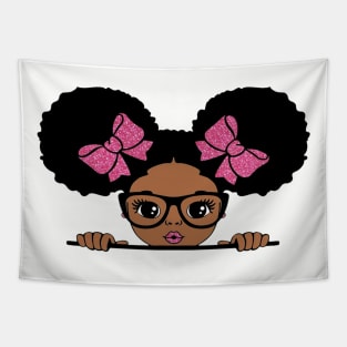 Peekaboo black girl Tapestry