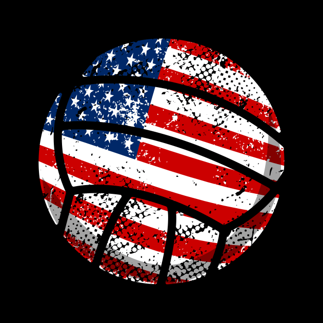 Volleyball American Flag 4Th Of July by schaefersialice