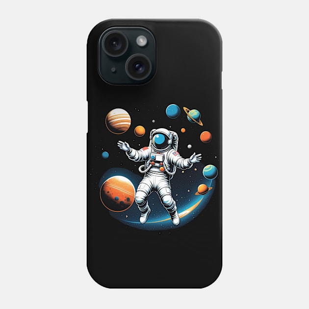 Astronaut floating in space Phone Case by ArtfulTat