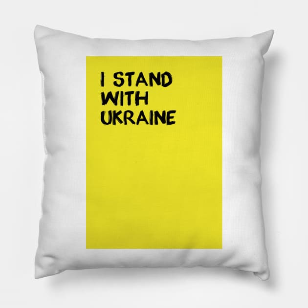 Stand with Ukraine Support Ukraine Pillow by Ukraine Prints