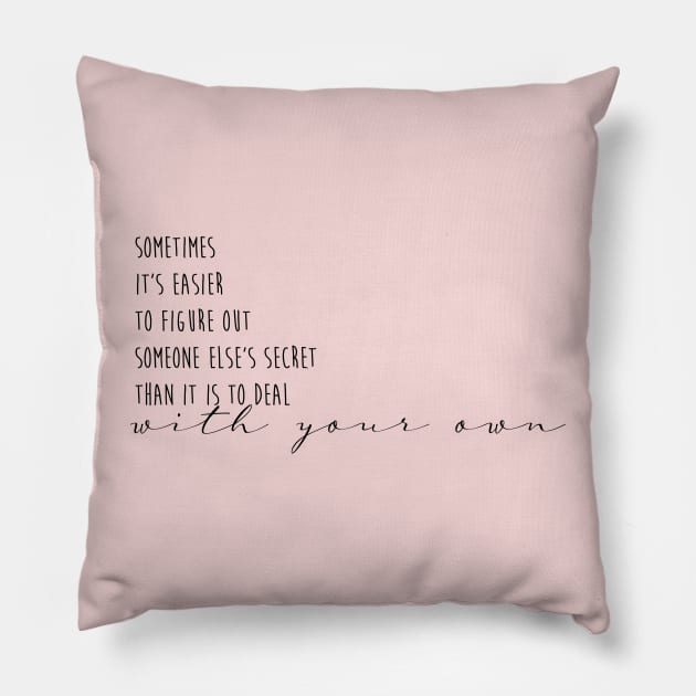 Someone else's secret - only murders in the building quote Pillow by Wenby-Weaselbee
