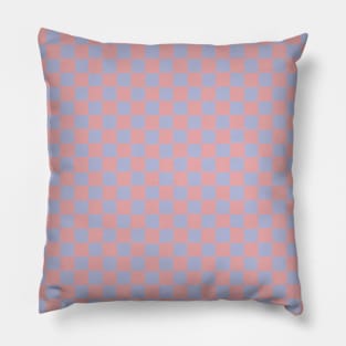 Wonky Checkerboard, Pink and Lavender Pillow