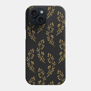 Beautiful Golden Leaves Branch Pattern Phone Case