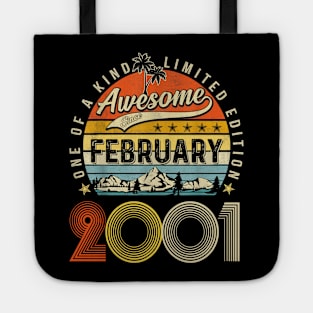 Awesome Since February 2001 Vintage 22nd Birthday Tote