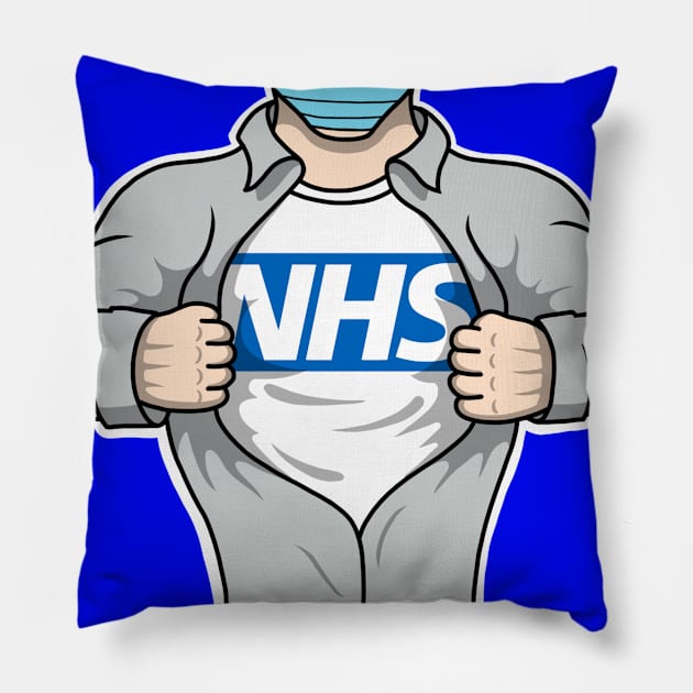 NHS Superheroes Pillow by GarryDeanArt