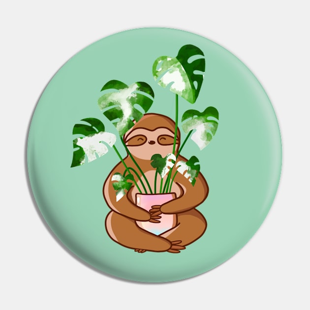 Sloth Plant Therapy Pin by Jyuly