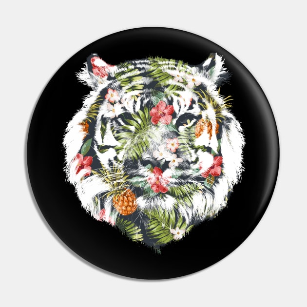 tropical tiger Pin by astronaut