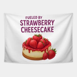 Slice of Heaven: Strawberry Cheesecake Delight Tapestry