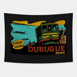 Vintage Style Dubuque Elevator Car Tapestry