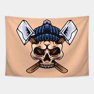 Skull Lumberjack Tapestry