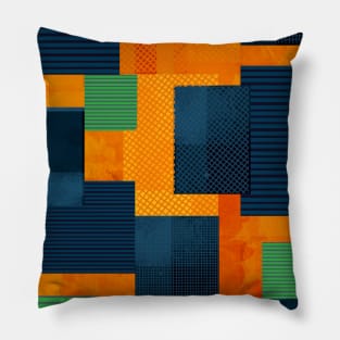 Abstract Patchwork Pillow