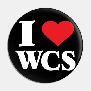 I Love WCS Pin