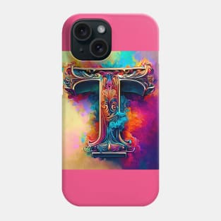 AI Art Multicolored Franciscan Tau Abstract Expressionism Phone Case