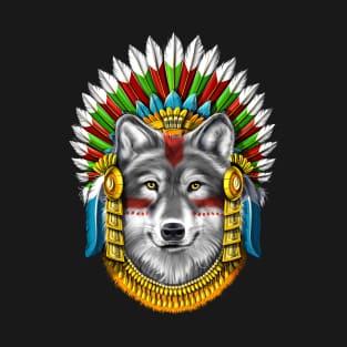 Wolf Aztec Warrior T-Shirt