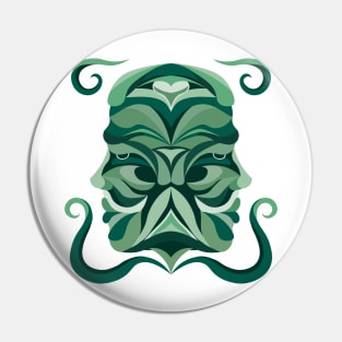 Gemini Zodiac Sign - Green Pin