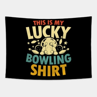 This is My Lucky Bowling Shirt Tapestry