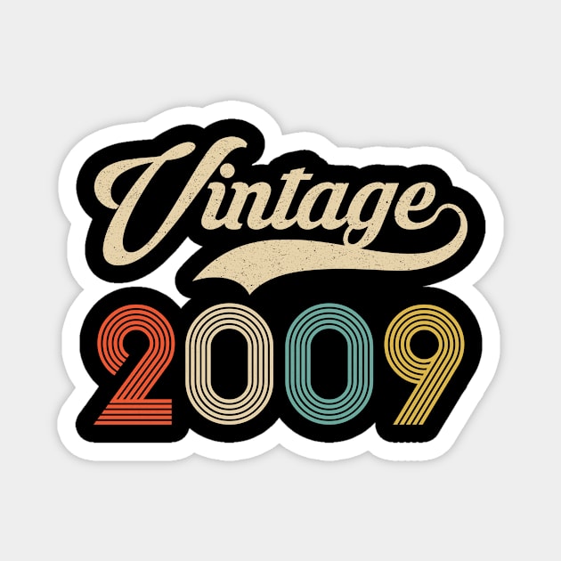 Retro Vintage 2009 11th Birthday - Vintage Classic 11 Years Old Magnet by Merchofy