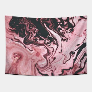 Fluid colored painting dark and light pink Tapestry