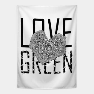 Love Green Tapestry