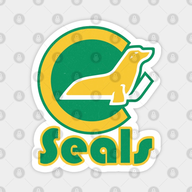 Defunct California Golden Seals Hockey Magnet by LocalZonly