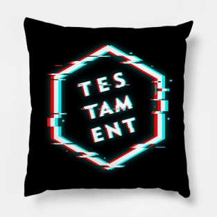 TESTAMENT POLYGON GLITCH Pillow