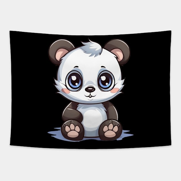 This baby panda cartoon is too cute to handle Tapestry by Pixel Poetry