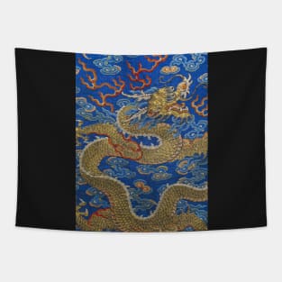 Chinese Imperial Golden Dragon Spiritual Animal Tapestry