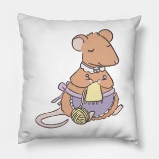 Knitting mouse Pillow