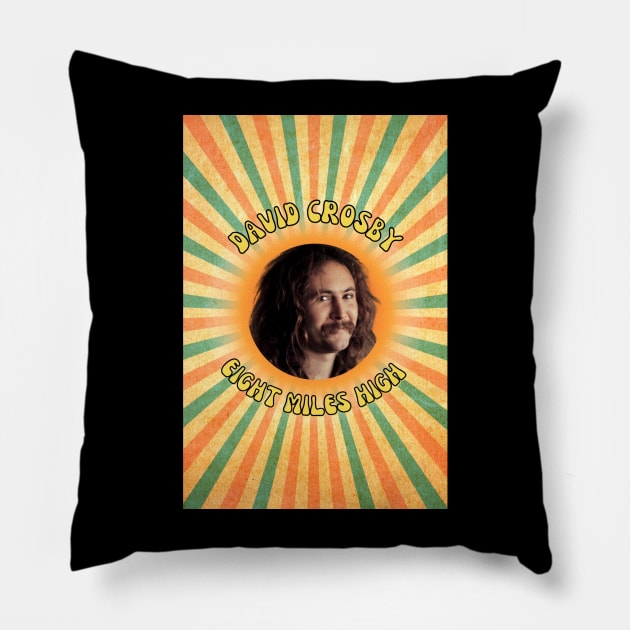 David crosby Pillow by FunComic