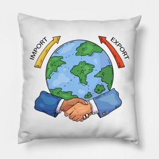 Import Export infographic Pillow