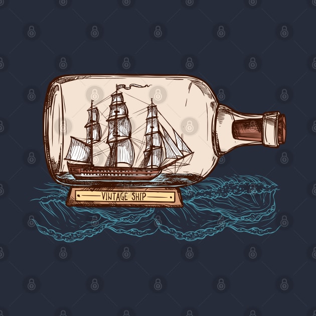 Vintage Ship by Mako Design 