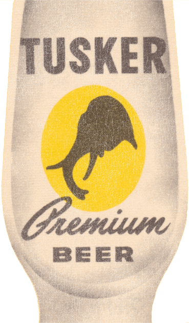 Tusker Premium Beer Retro Defunct Breweriana Kids T-Shirt by darklordpug