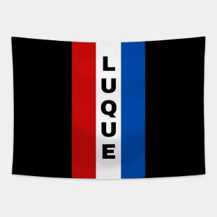 Luque City in Paraguay Flag Colors Vertical Tapestry